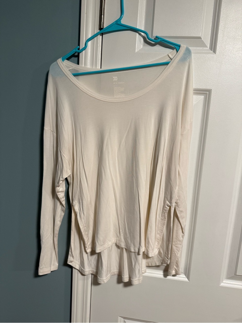 10 Items for $20: all in motion Cream Long-Sleeve Scoop Neck Top